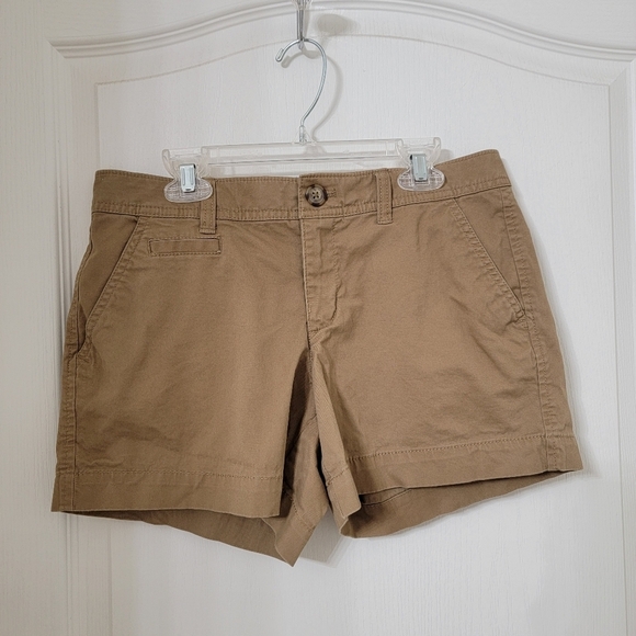 Old Navy Size 2 Dark Khaki Perfect 5" Shorts, Excellent Used Condition - Picture 1 of 9